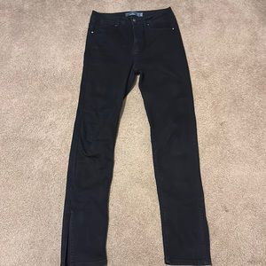 Indigo Rising Black Jeans with Ankle Slits